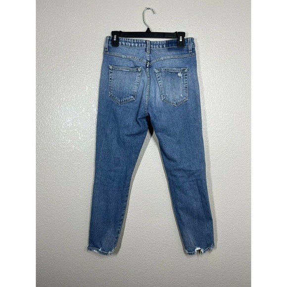 AMO High Rielse Stix Crop Jean 28 Wild One Distressed - Picture 3 of 5
